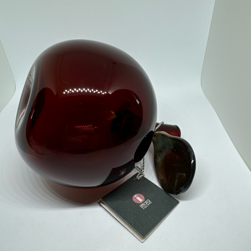 Oiva Toikka Apple Red fruit Iittala art glass Design Finland hand blown Numbered - Picture 8 of 11